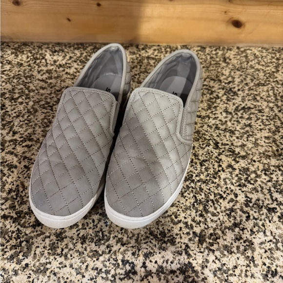 Soda Shoes - Soda Women’s Size 8 Gray Quilted Slip-On Shoes